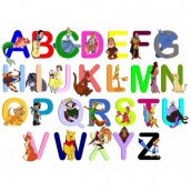 Alfabeto com figuras para colorir