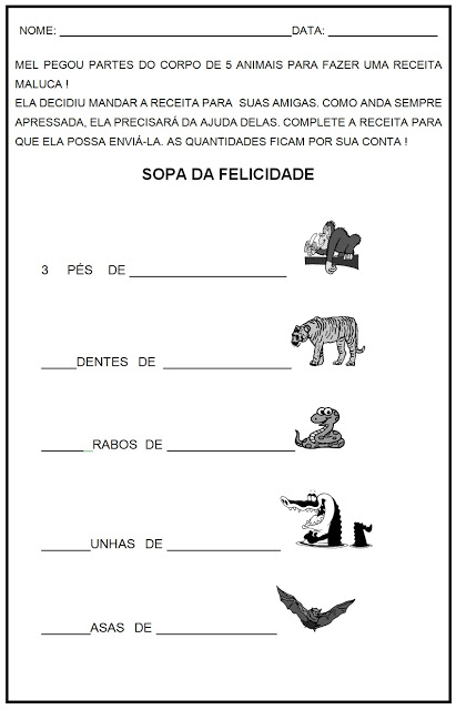 Atividade de Leitura - Atividades de Lingua Portuguesa - Sopa Maluca