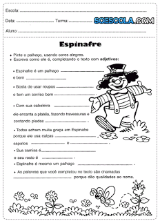 Atividades de português para 3° ano do ensino fundamental