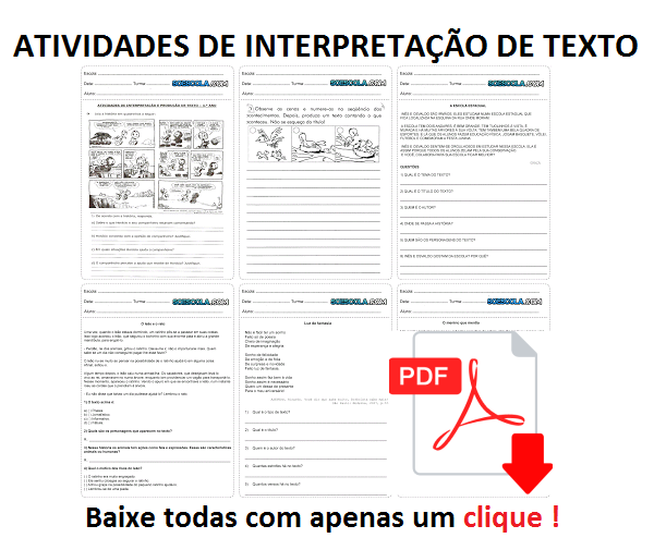 BAIXE EM PDF - Atividades de interpretação de texto