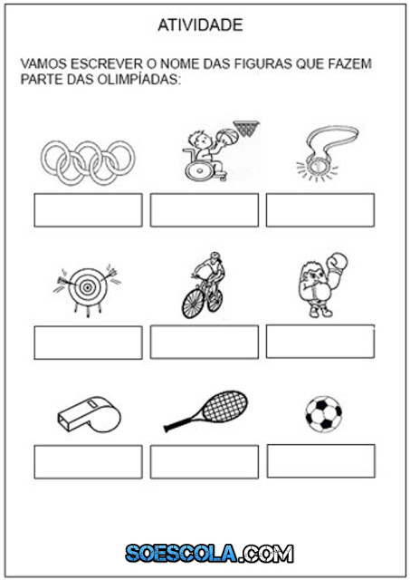 Confira Atividades sobre Olimpíadas para imprimir e colorir