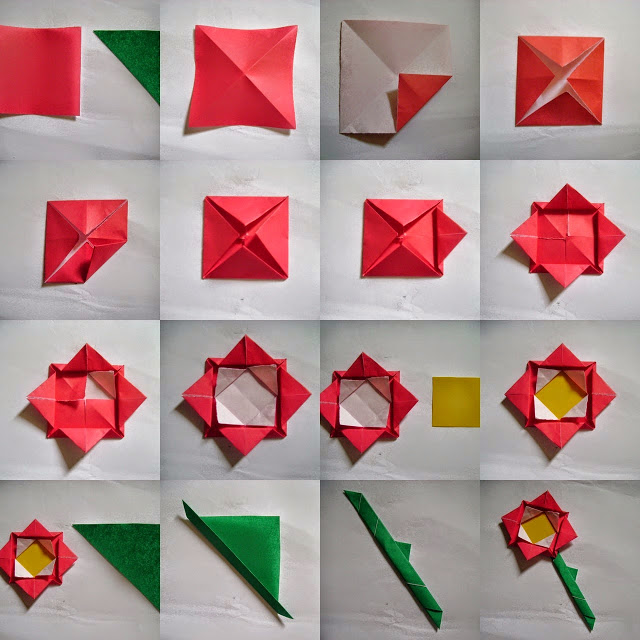 Como fazer dobraduras de flores, origami de flores, dobraduras de flores para a primavera