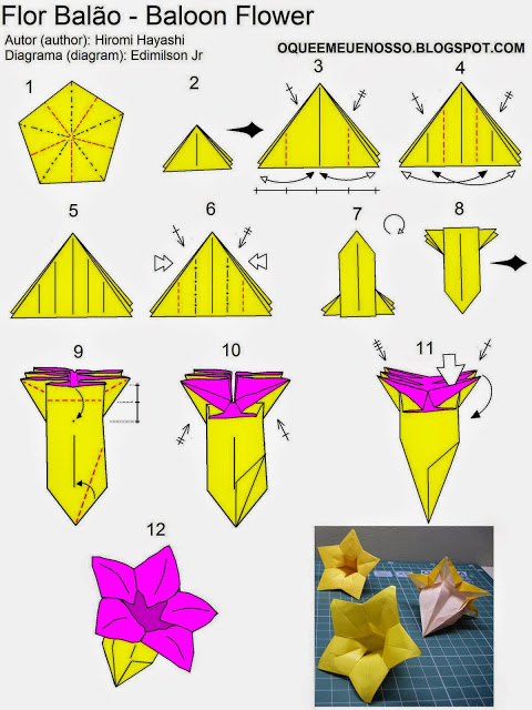 Como fazer dobraduras de flores, origami de flores, dobraduras de flores para a primavera