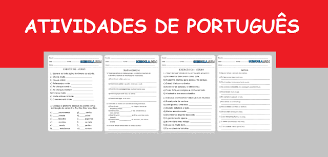 Atividades de português 5° ano - Verbos