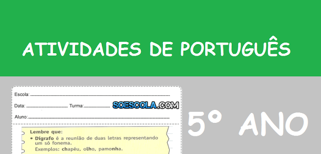 Atividades de português 5° ano