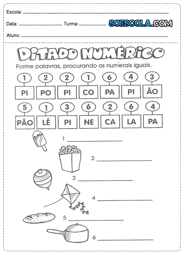 Atividades de Português 1º Ano