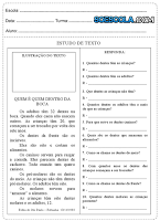 Atividades de português 4° ano interpretação de texto