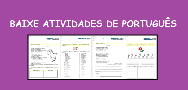 Baixe Atividades de Português 4° ano Ensino Fundamental