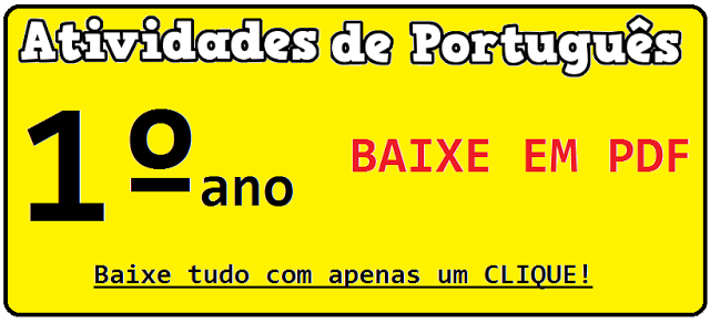 BAIXE EM PDF - Provas de português para 1° ano