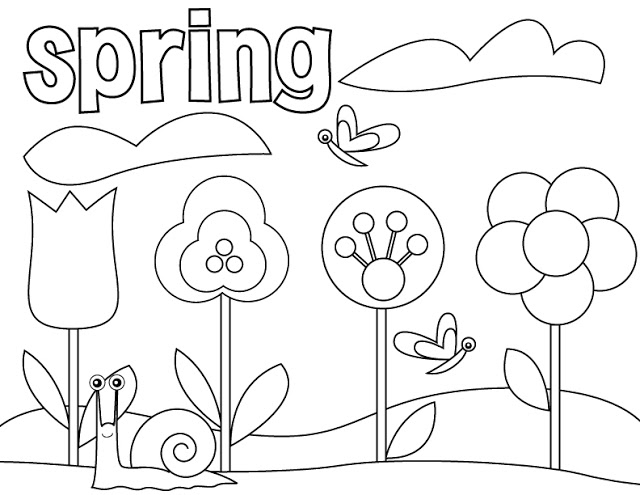 Desenhos da primavera para colorir