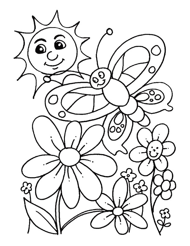 Desenhos da primavera para colorir