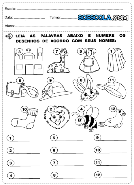 Atividades 1° ano português alfabeto