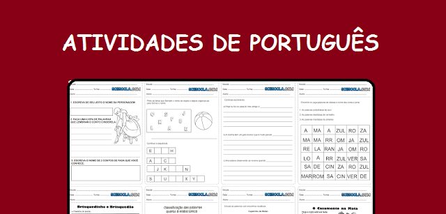 Atividades para o 3° ano de português