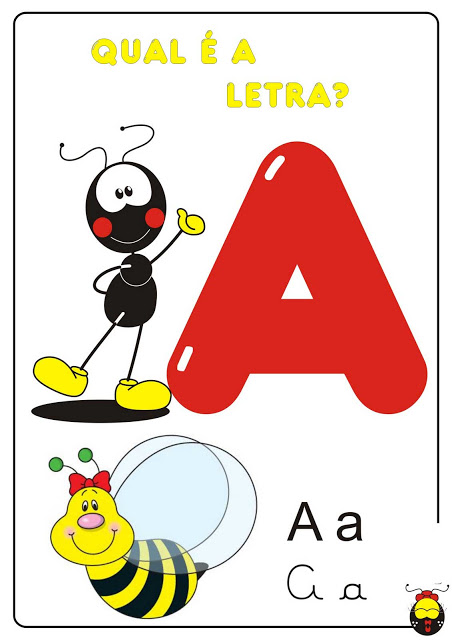 Leitura de imagens alfabeto Colorido