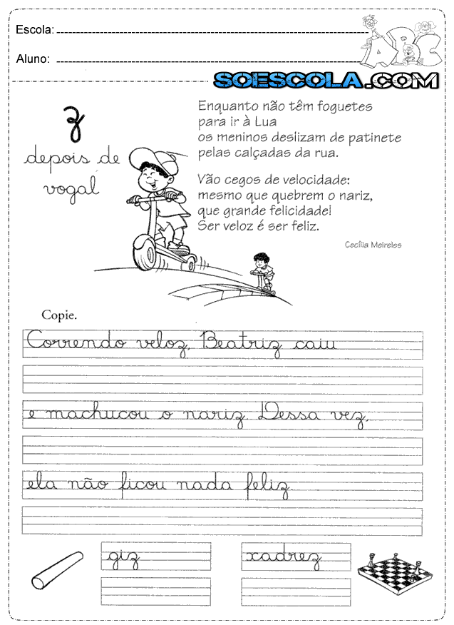 Atividades de português 1° ano alfabeto