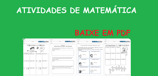 BAIXE EM PDF - Atividades de matemática 4° ano divisão