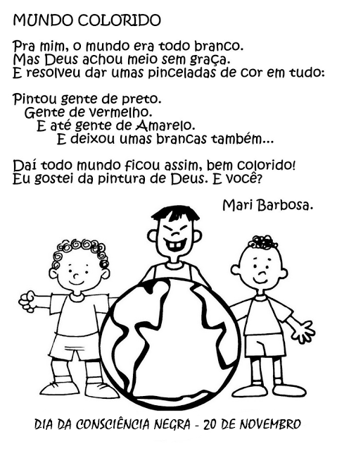 FREE! - Atividade para colorir - Dia da Consciência Negra