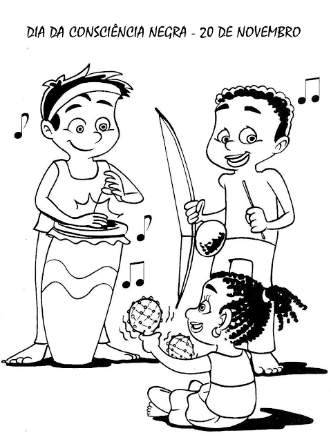 Arquivos desenhos para o dia da consciência negra - Atividades para a  Educação Infantil - Cantinho do Saber