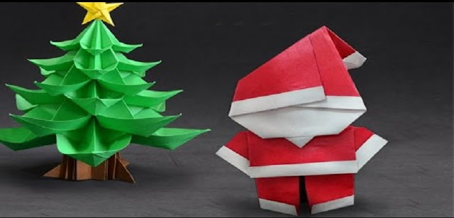 Origami de Papai Noel passo a passo com imagens e vídeos