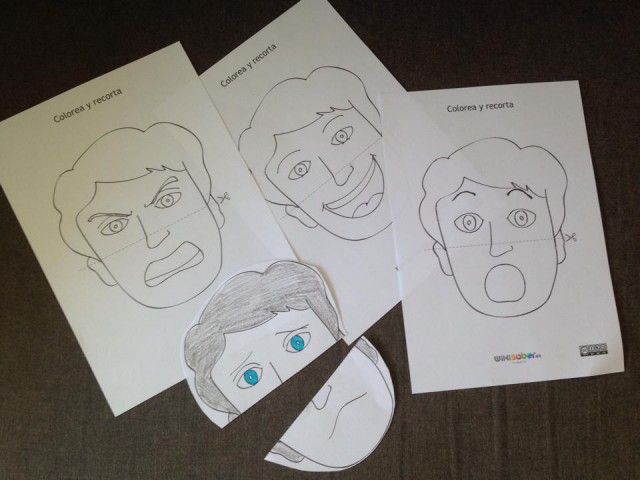 Imprima quebra-cabeça com faces para trabalhar emoções