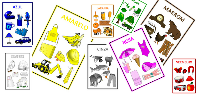 Atividades com cores - Cartazes Educação Infantil