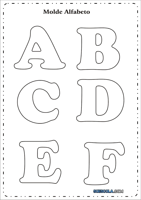 Moldes de letras em EVA que servem para diversas finalidades, além de enfeitar salas de aulas e festas de aniversários prontas para imprimir