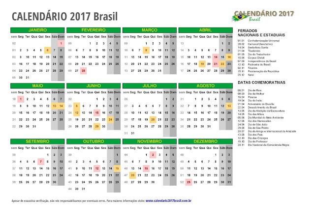 Nesta postagem trago para vocês alguns Calendários 2017 prontos para imprimir em Inglês, português e espanhol.