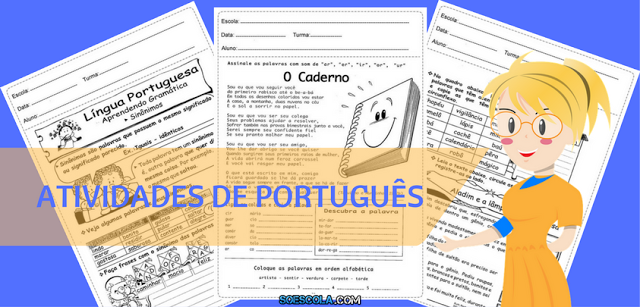 Atividades de português para imprimir