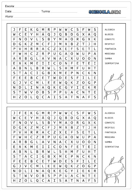 Caça Palavras Nível Médio Para Imprimir, Mensagens e Atividades
