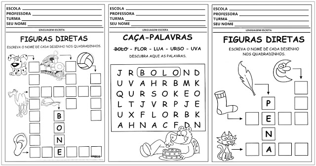 Arquivos caça-palavras - Atividades para a Educação Infantil