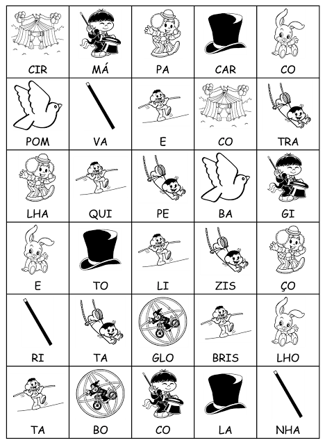 Formação de Palavras com Sílabas - Jogos Pedagógicos