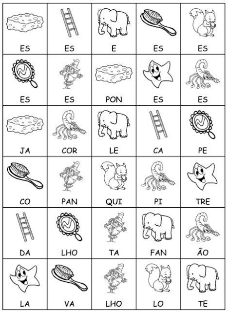 Formação de Palavras com Sílabas - Jogos Pedagógicos