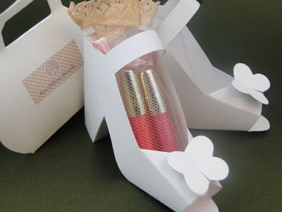 Lembrancinhas - Sapatinhos de papel com moldes
