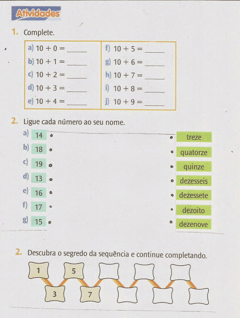 Atividade de Matemática 1º ano - Para Imprimir
