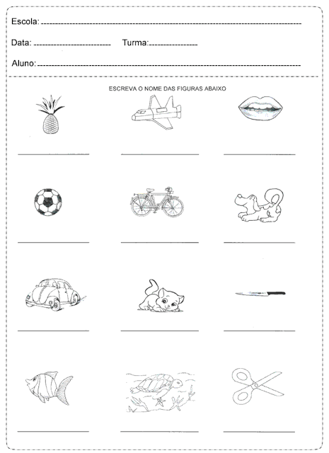 Atividades de Português 1° ano fundamental para imprimir