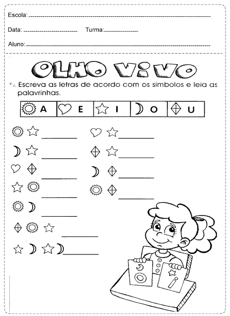 Atividades de Português 1° ano fundamental para imprimir