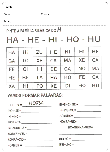 Atividades de PortuguÃªs 1Â° ano fundamental para imprimir