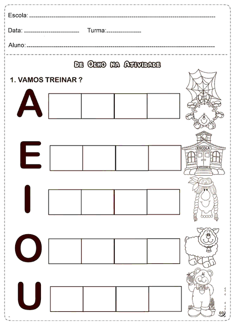 Atividades de Português 1° ano fundamental para imprimir