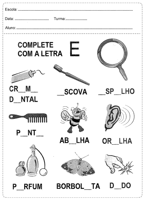 Atividades de Português 1° ano fundamental para imprimir