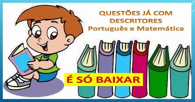 Apostilas de Matemática e Língua Portuguesa com descritores