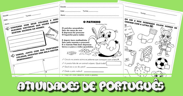 Confira atividades de português prontas para imprimir, indicadas a alunos do segundo ano do Ensino Fundamental.
