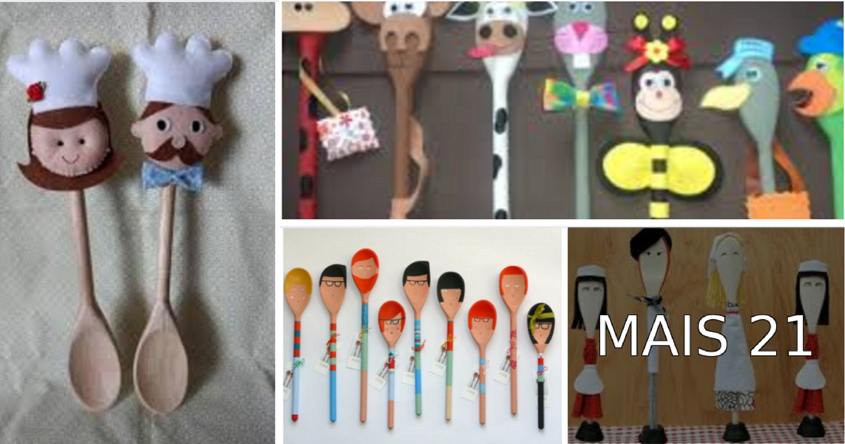 Ideias de artesanato com colheres: que podem ser feitas com alunos da Educação Infantil em sala de aula.