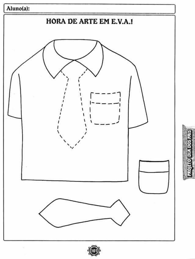 Caixa e Camiseta para o Dia dos Pais: Moldes para Imprimir