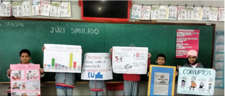 Crianças debatem ‘jeitinho brasileiro’ em projeto sobre corrupção