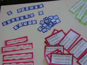Jogos de alfabetização com trava línguas