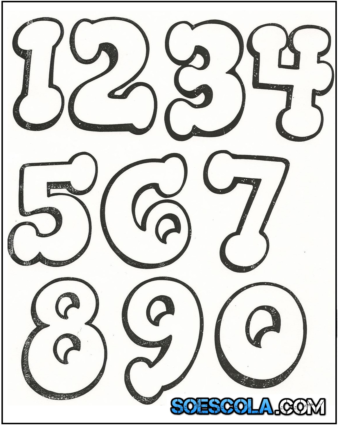Moldes de Números para Imprimir - Pote da Tabuada - Aprendendo multiplicar de forma Lúdica