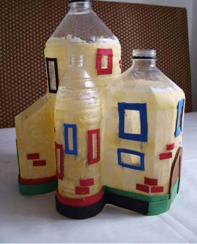 Ideias de Castelos Reciclado de Garrafas: refrigerantes, óleo e outros