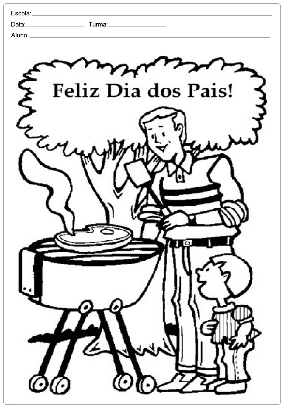 Desenhos para colorir e imprimir para Dia dos Pais