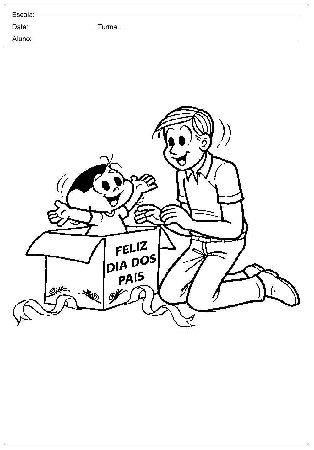 Dia dos Pais - desenhos para colorir - Ensinar Hoje