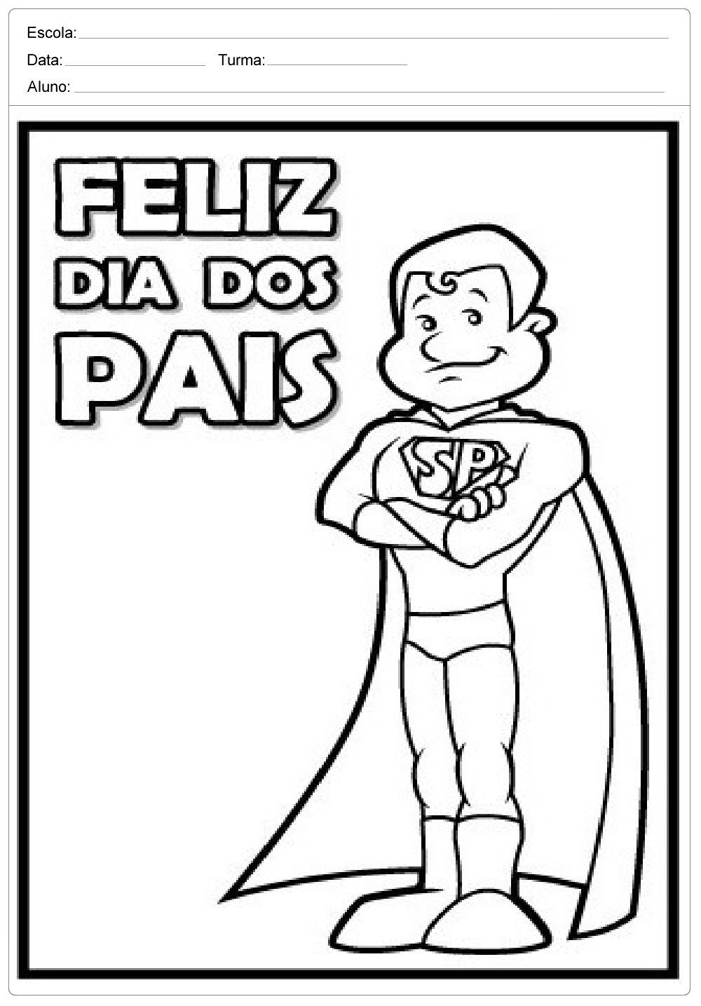 Desenhos para colorir e imprimir para Dia dos Pais